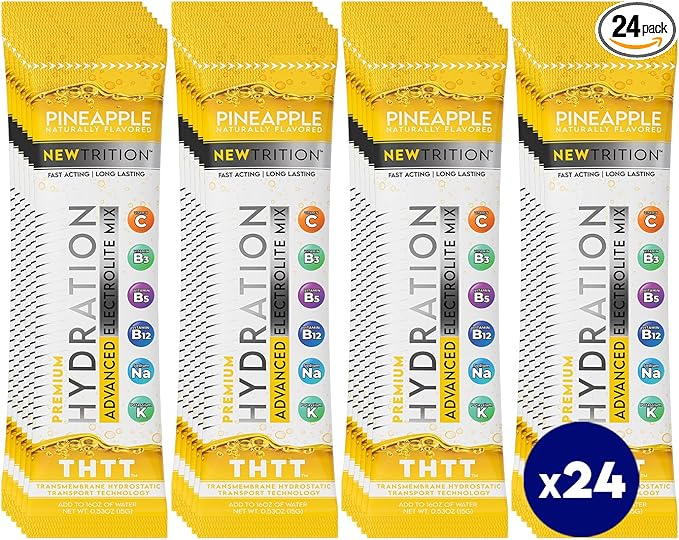 Hydration Powder, Electrolyte Powder Packets, Naturally Flavored Hydrating Packets for Water, Fast Acting Hydrate Electrolytes with Vitamins C & D