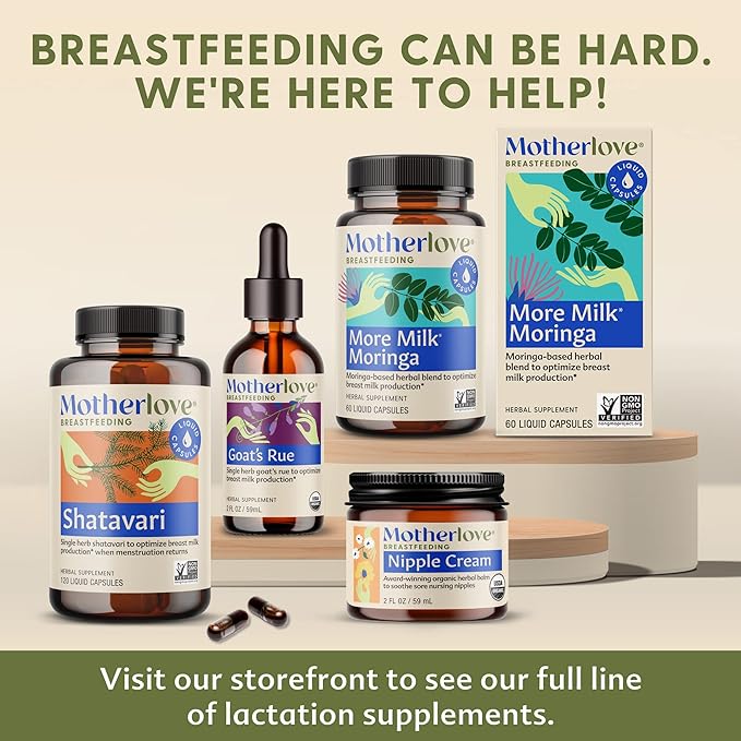Motherlove More Milk Plus (2 Ounce Tincture) Fenugreek-Based Lactation Supplement to Support Breast Milk Supply—USDA Certified Organic, Vegan, Kosher, Soy-Free