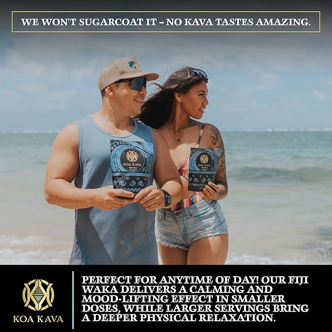 Koa Kava Fiji Kava Powder- Premium Noble Waka Kava Tea made from Lateral Kava Root in Savusavu, Fiji. 1 LB, 16 Ounce