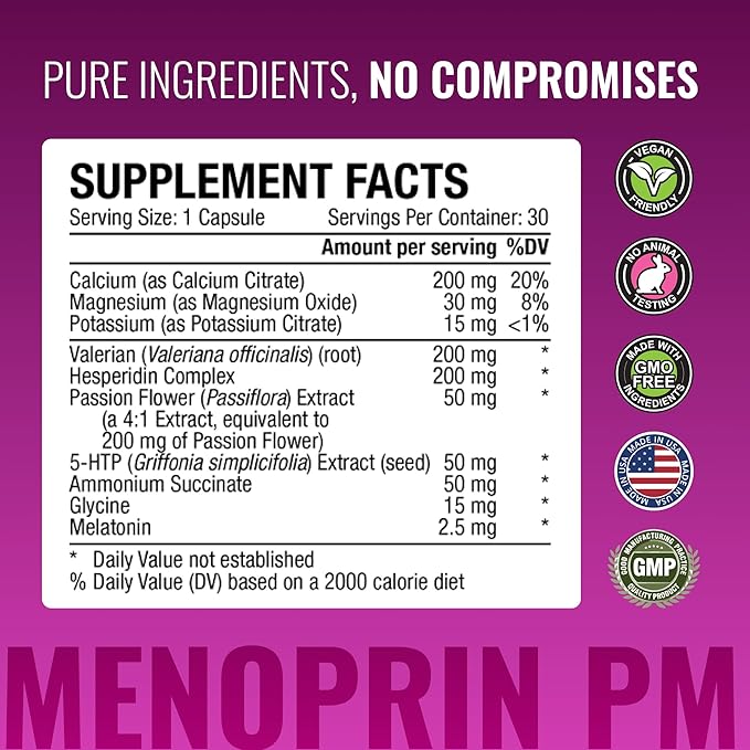 Approved Science Menoprin - Menopause Support - Protykin, Black Cohosh - 1 Bottle Menoprin Day + 1 Bottle Menoprin PM - Vegan