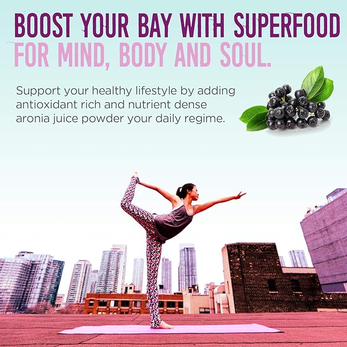Alovitox Aronia Berry Powder | Antioxidant-Dense Juice Superfood with Dietary Fiber, Vitamins, Calcium, Iron, Boosts Immune System & Reduces Blood Pressure | RAW, Vegan, Non-GMO, Gluten-Free | 16 oz