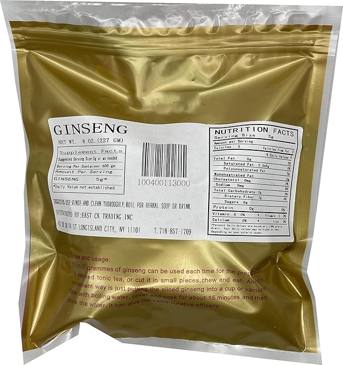 American Ginseng SKU 0200PB-8 |Wisconsin Ginseng Root |Culticate Ginseng Root|总统牌美国花旗参|總統牌美國花旗參|Cultivate Ungraded | 8oz Bag,原枝参 Greenlike