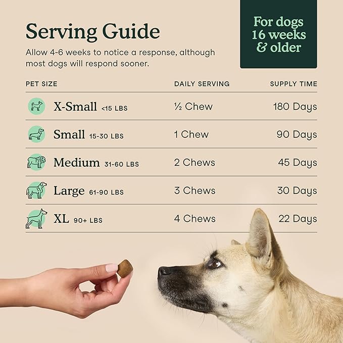 Fera Pet Organics Hip and Joint Supplement for Dogs 90 Chews Vet Created with Glucosamine Chondroitin, Omega 3, and Postbiotics to Support Overall Joint Health, Comfort, and Mobility