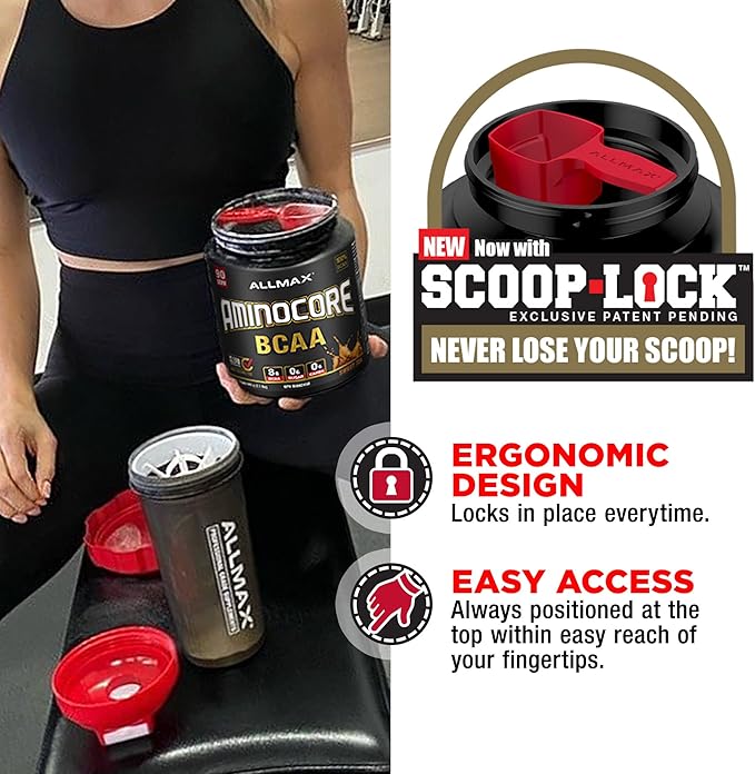 ALLMAX Nutrition AMINOCORE BCAA – 8G BCAAs – 100% Pure Branch Chained Amino Acids – Gluten Free - Pink Lemonade - 315 Gram