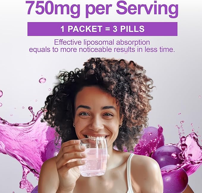 Aurora Nutrascience Nano-Liposomal Glutathione, Grape Powdered Drink Mix Immune & Antioxidant Gut Health Support Supplement, 750 mg per Serving, Non-GMO, Sugar-Free, 30 Single Serve Packets