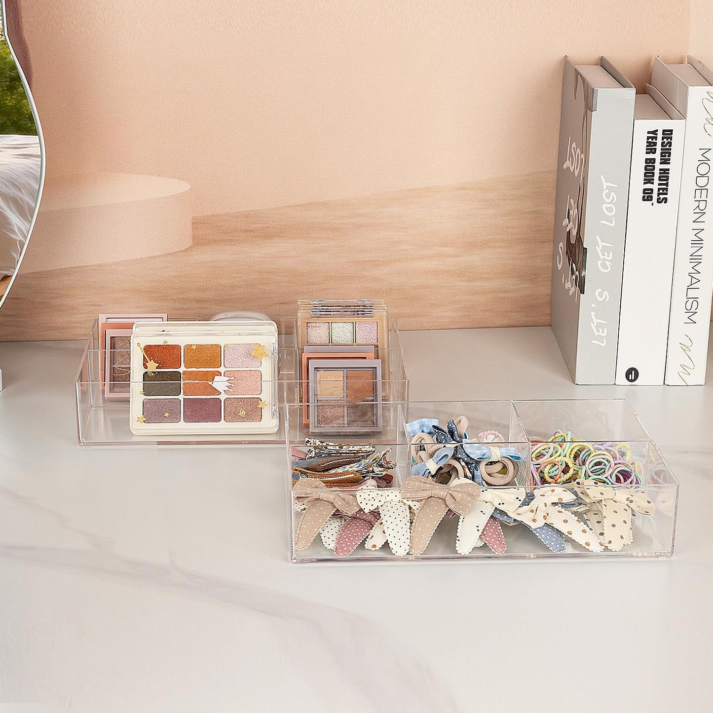 JessLab Acrylic Makeup Organizers, 1-Pack Bathroom Organizer for Drawer, Cosmetic Display Cases for Vanity, Countertop, Desk, Kitchen, and Cabinet Storage