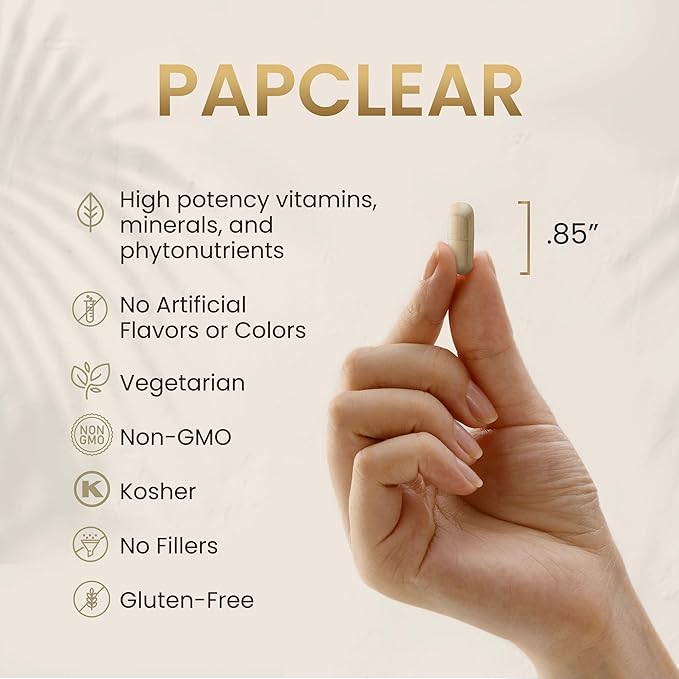PAPCLEAR Physician Formulated | All Natural Immune Support Supplement | Advanced Powerful Immunity Booster | 90 Capsules | Pack of 6