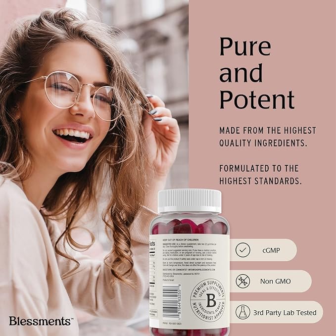 Prebiotic Fiber Gummies for Adults & Kids with No Added Sugar- 5g (60 Count) High Fiber Supplement Gummies - Vegan - Keto Friendly - Digestive Health Supplements