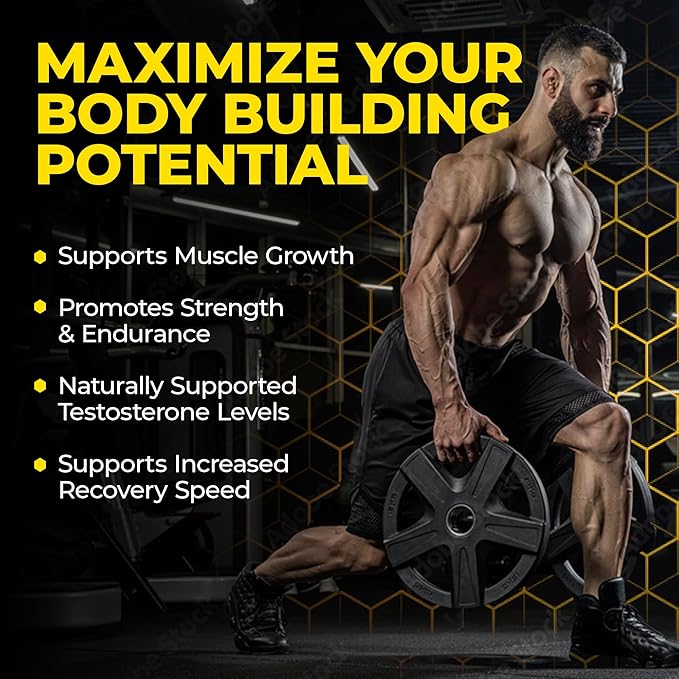Avry Labs Extreme Anabolic Supplement – Dietary Supplement w/Turkesterone to Support Muscle Growth, Strength, Recovery & Naturally Support Optimal Testosterone Levels – Vegan, 60 Capsules