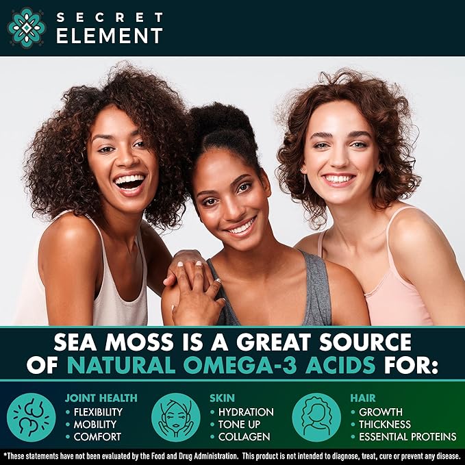 Sea Moss Capsules - Irish Sea Moss Advanced with Burdock Root, Bladderwrack & Muira Puama for Immunity, Gut, & Energy - Superfood Sea Moss Supplements w/Raw Sea Moss Powder - 120 Irish Seamoss Pills