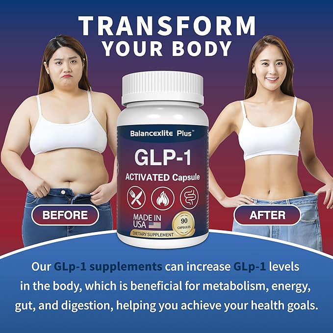 GLP-1 Supplement Support, GLP Activated Natural Formula, GLP-1 metabolic Supplement,Curb Cravings & Support Metabolic Health