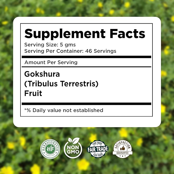 Gokshura Powder | Tribulus Terrestris | Authentic Ayurvedic Herb for Everyday Use | Non-GMO, Vegan, 100% Pure & Natural | 230 GMS Herbal Supplement