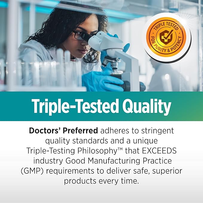 DOCTORS' PREFERRED High Potency Magnesium Glycinate Complex- Doctor-Developed Formula for Heart Health, Mood Support and More | 420 mg per Serving | 30-Day Supply