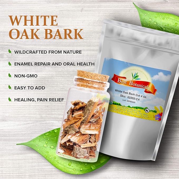 Best Botanicals White Oak Bark Cut 4 oz.
