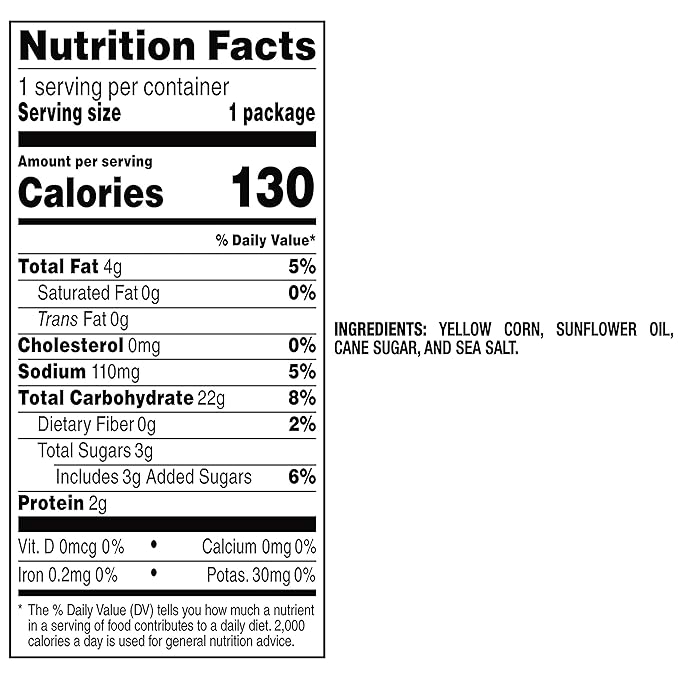 PopCorners Popped Corn Snacks, Kettle Corn, 1 Ounce (Pack of 20) (Packaging May Vary)