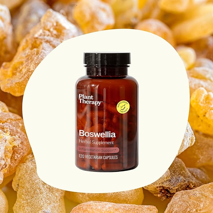 Plant Therapy Boswellia Extract Capsules Manufactured in USA 4 Month Supply Supports Joint Flexibility, Comfort, Soothes Discomfort and Healthy Skin Supplements for Women & Men 120 Vegetarian Capsules