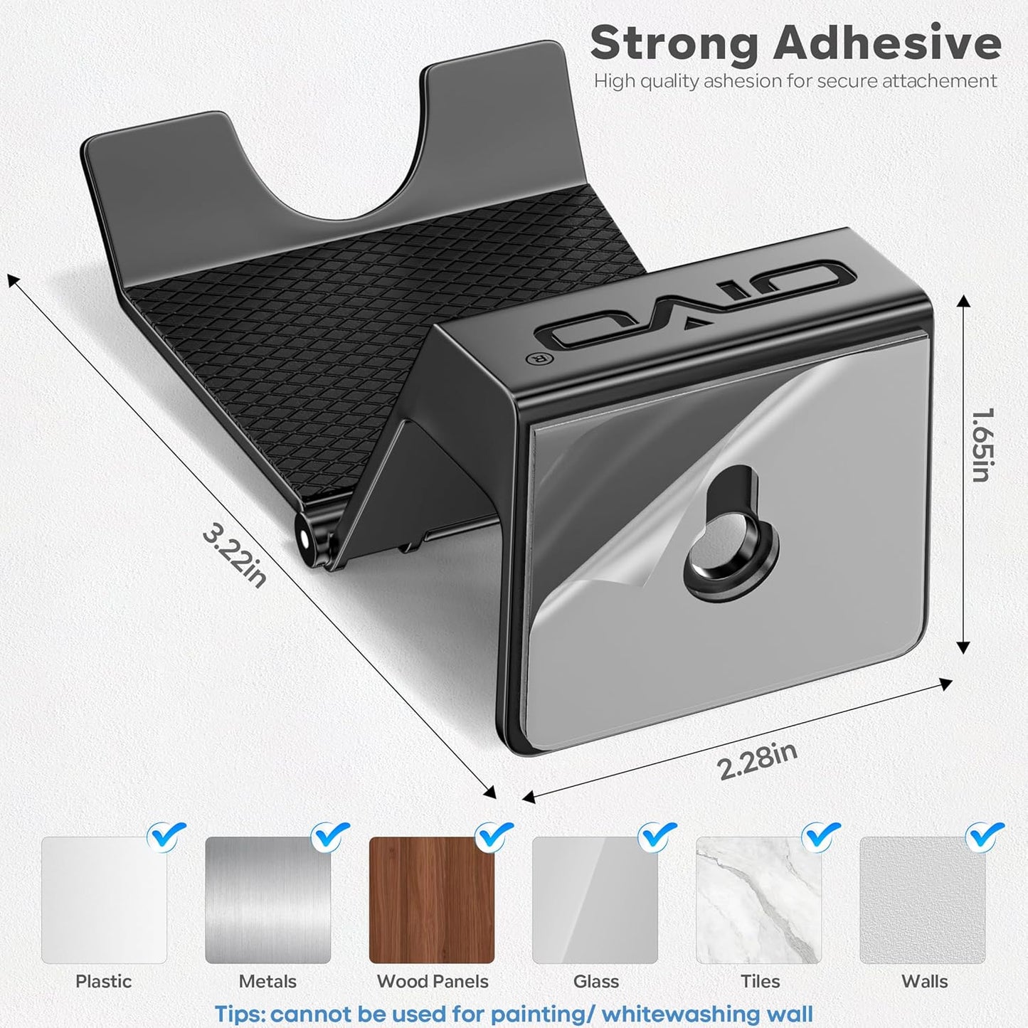 OIVO Controller & Headset Wall Mount Holder Stand, Foldable Headphone Stand, Gaming Controller Holder Hanger Hook, Universal Storage Organizer Controller/Earphone/Game Accessories-6 Packs