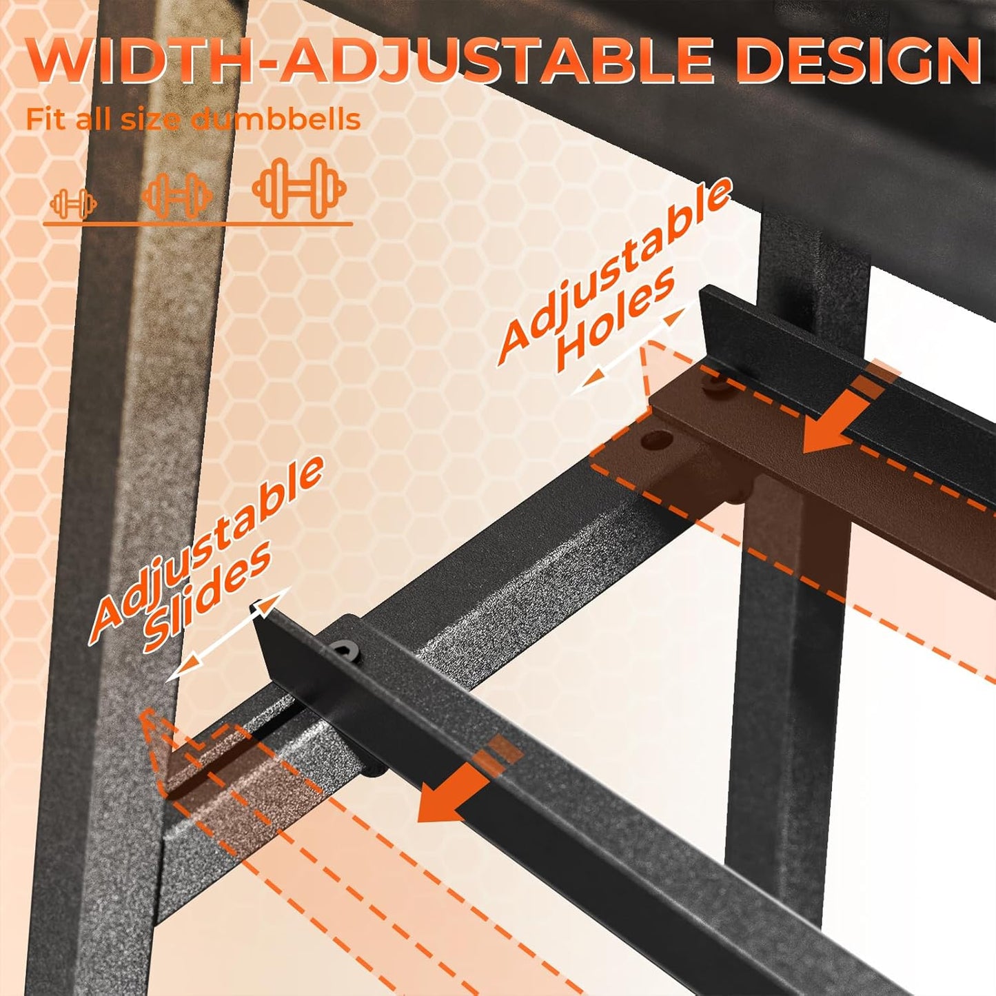 4-Tier Dumbbell Rack Weight Stand - Adjustable Weight Rack,Home Gym Storage for Dumbbells Kettlebells Yoga Mat and Balls, All in One Workout Storage with Wheels and Hooks,Powder Coated Finish Steel