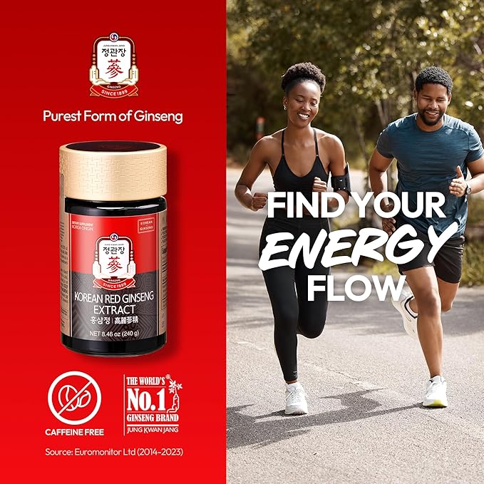 Korean Red Ginseng Extract Paste (Hong SAM JUNG) - Panax Ginseng Adaptogen Supplements - Energy Boost & Immune Support, Caffeine Free & Gluten Free (240g, 8.47 oz)