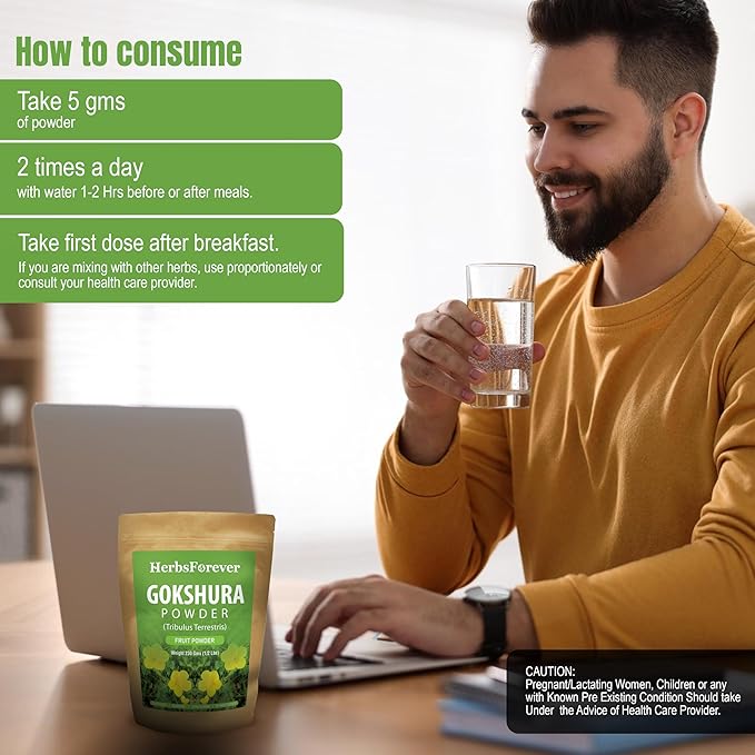 Gokshura Powder | Tribulus Terrestris | Authentic Ayurvedic Herb for Everyday Use | Non-GMO, Vegan, 100% Pure & Natural | 230 GMS Herbal Supplement