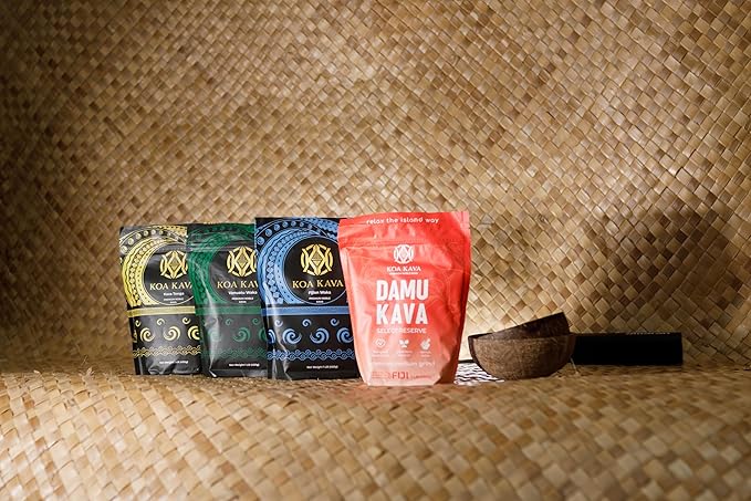 Damu Koa Kava Kava Powder – Premium Fijian Damu Noble Root, Strong, Heady Relaxation (2.2 LB (1KG))