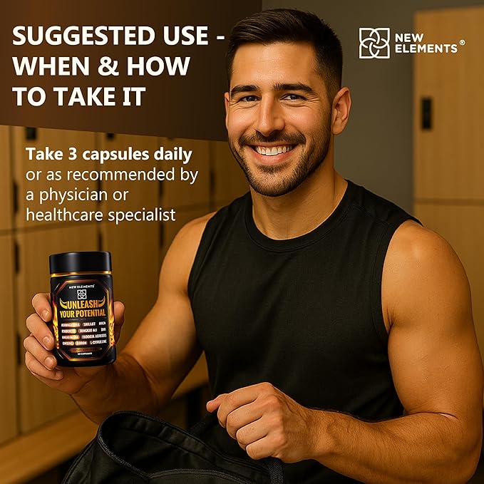 Natural Testosterone Booster Supplement for Men β Test Booster with Tongkat Ali, Fadogia Agrestis, Shilajit, Ashwagandha, Ginseng, Tribulus, Boron, DAA, L-Citrulline, D3 K2, Zinc & Magnesium
