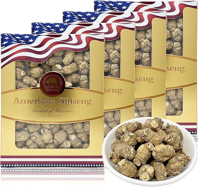 DOL Hand Selected Cultivated Wisconsin American Ginseng Pearl Ginseng 花旗参/西洋参 精选珍珠参 - in Box Small 4oz/Box*4