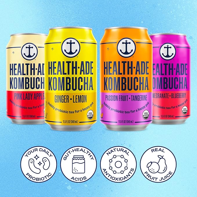 Variety Pack of Four Fab Flavors in Cans by Health-Ade