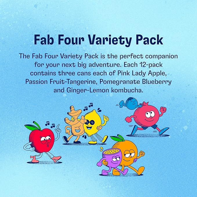 Variety Pack of Four Fab Flavors in Cans by Health-Ade