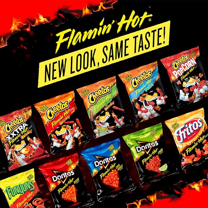 Doritos Flavored Tortilla Chips, Flamin' Hot Nacho, 1 Ounce (Pack of 40)