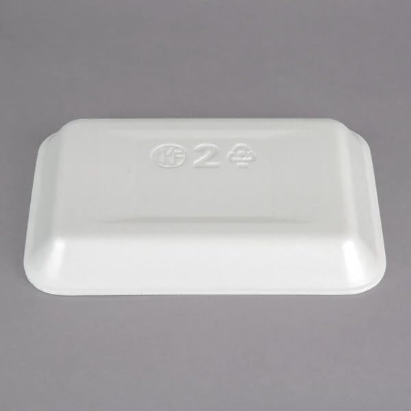 CKF 88102 White Foam Meat Tray, 8.25 x 5.75 x 0.75 Inches, 500/Case, Rectangle, Single Compartment
