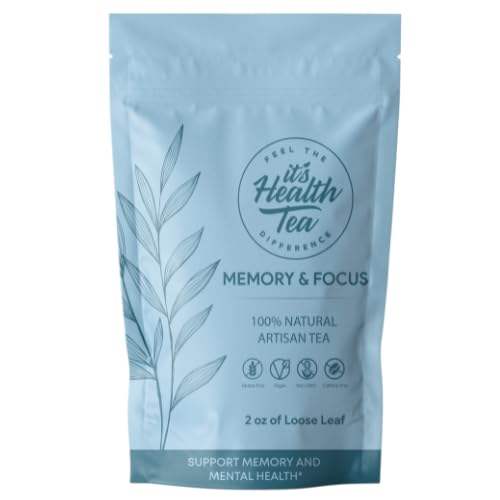 Memory & Focus Tea Blend: Gotu Kola, Eleuthero Root, Ginkgo, Ho Shou Wu, Peppermint, Damiana, Calendula, Lemongrass, Licorice Loose Leaf 3oz for Clarity & Focus Support