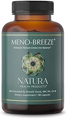 Natura Health Products Meno-Breeze Supplement - Enhances Female Endocrine Balance* - Featuring Shatavari, Chinese Yam, Chaste Tree, Rehmannia, Black Cohosh, & Hops (90 Capsules)