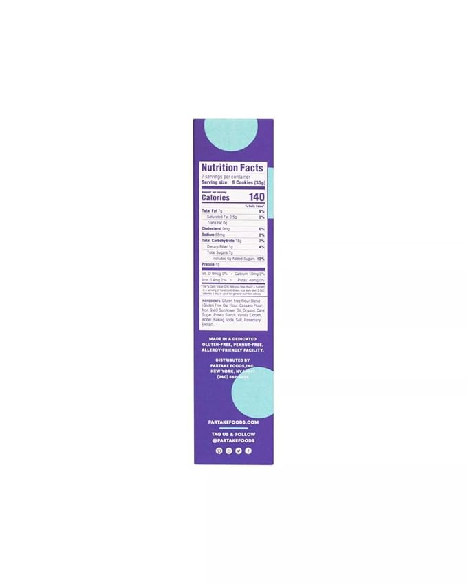 Partake Gluten Free Vanilla Wafers Cookies - Vegan - Free From the Top 9 Allergens Including Dairy, Wheat, Soy, Eggs, & Peanuts - Non GMO - Safe School & Office Snack (3 Pack, 7oz Boxes)