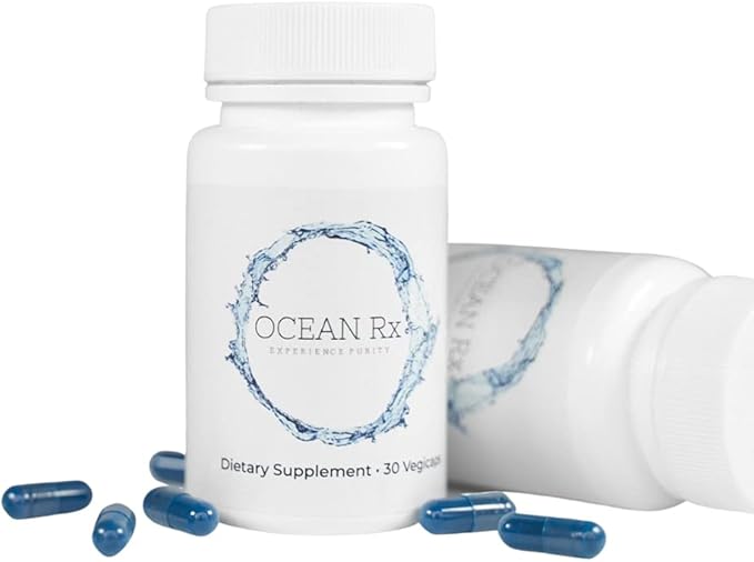 Organic Pure Blue Spirulina Capsules | Natural Superfood | Prebiotic Phycocyanin Supplement | Healty Skin, Oral Health, & Wound Recovery | 30 Serving Bottle