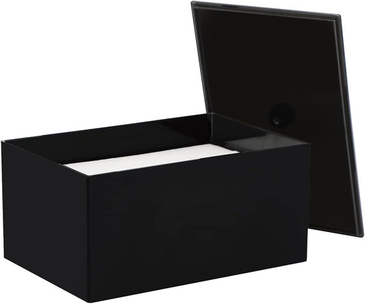 zoocatia Laundry Dryer Sheet Holder Clear Detergent Pods Container Dryer Balls Dispenser with Lid, Acrylic Plastic Storage Box for Laundry Room, Transparent black