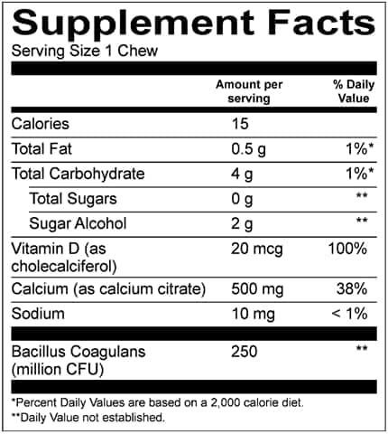 BariatricPal Sugar-Free Calcium Citrate Soft Chews 500mg with Probiotics (90 Count) - Orange Creamsicle
