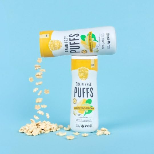 Serenity Kids 6+ Months Grain Free Puffs Toddler & Baby Snack | No Added Sugar, Gluten & Rice Free, Allergen Free | Made with Organic Cassava, Veggies, & Herbs | White Cheddar & Cauliflower | 1 Count