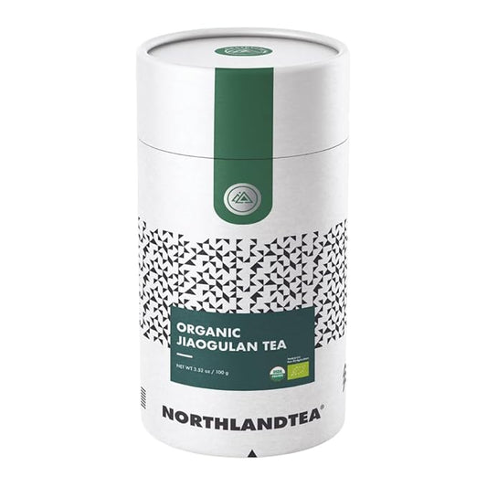 Organic Gynostemma Tea - Jiaogulan Tea 3.52 OZ – Certified USDA & EU Organic – Loose Leaf - Caffeine Free - Directly from Thailand Local farmer - Eternal life Herb - Northlandtea