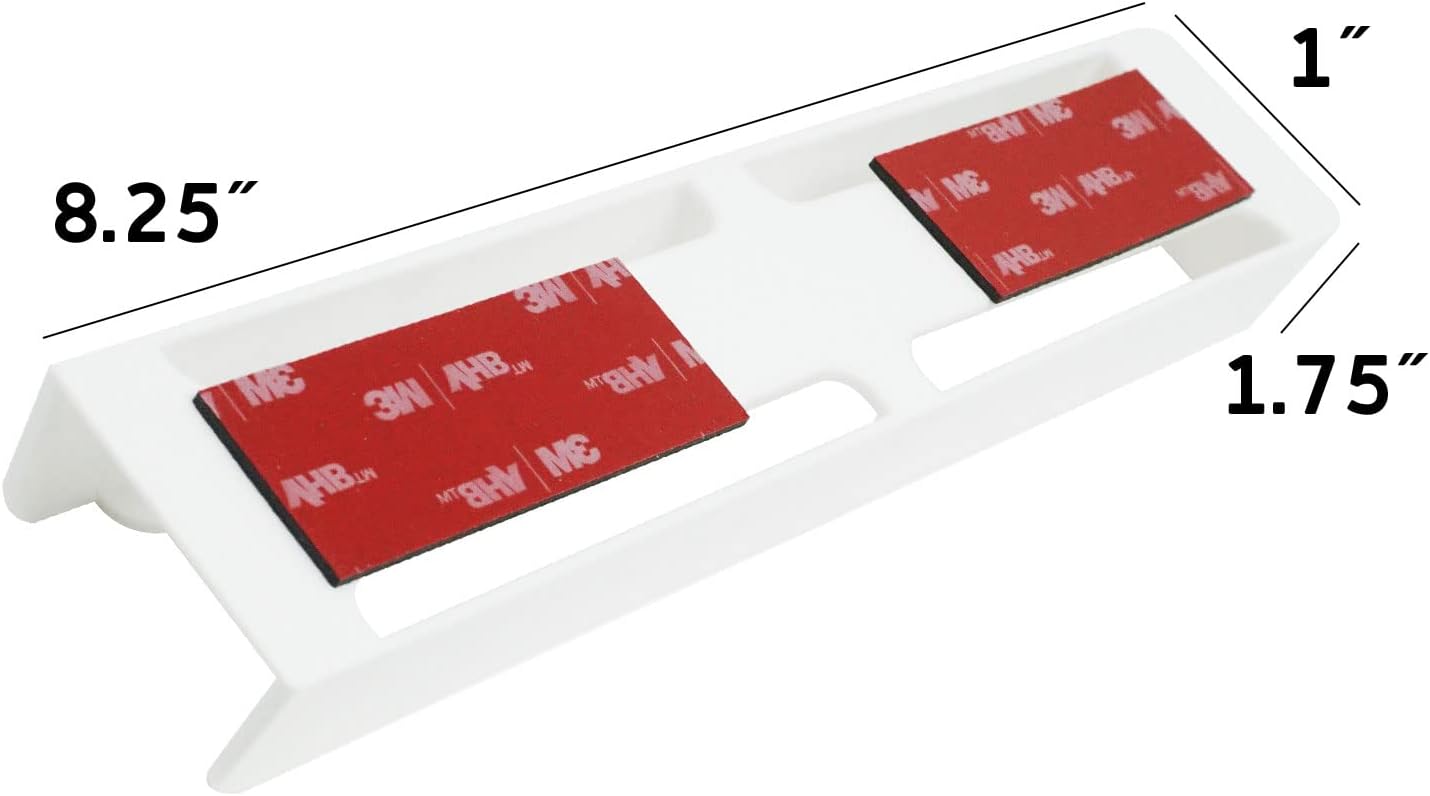 The Food Pouch Organizer Set - Slider Style Peel-and-Stick Holder for Baby Food, Applesauce, Yogurt Pouches - Maximize Kitchen Storage, Pantry, and Refrigerator Space by Storage Theory - 4 Pack