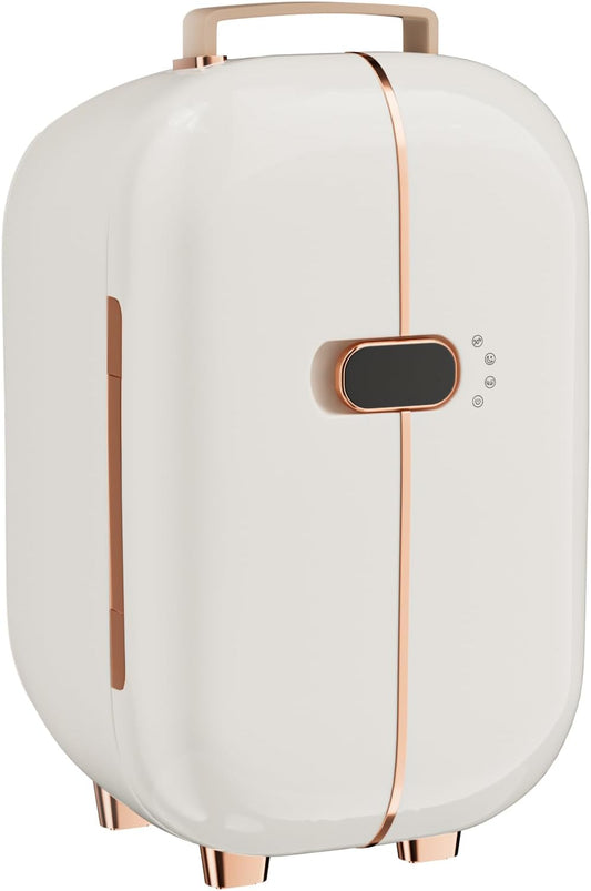 Portable Skincare Fridge, 3 Operating Modes with 360° Cycle Drying Mini Fridge, With 5 Door Racks, Low noice, Ideal for Makeup, Cosmetic Beauty, Skin Care