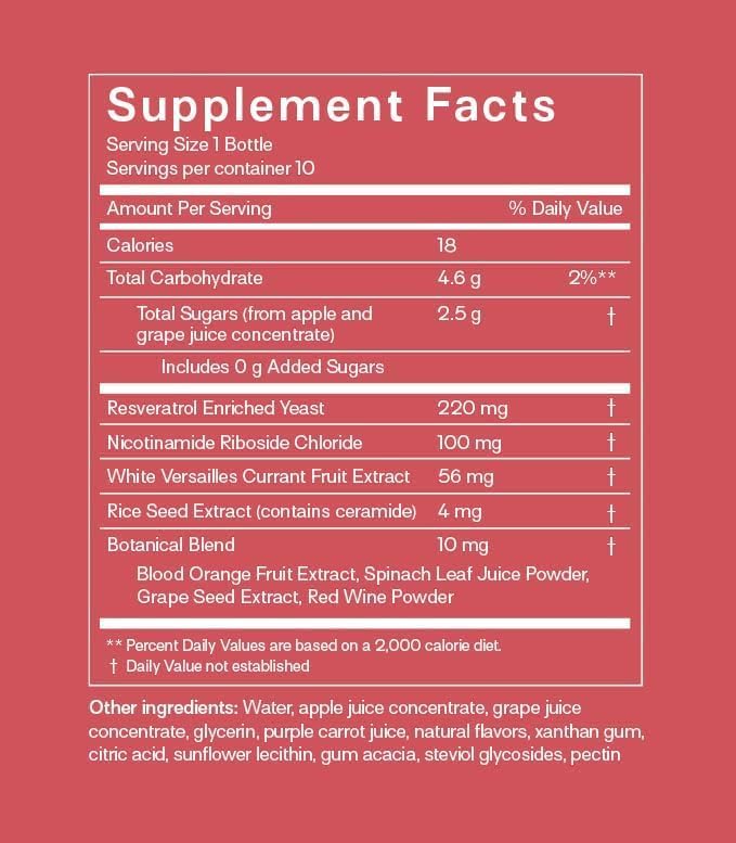 Liquid NAD+ | NMN Alternative | 10x More Absorption | Liposomal Nicotinamide Riboside and Resveratrol with Antioxidants | Twice-a-Week | Firm Skin & Brain Health| 10 Shots