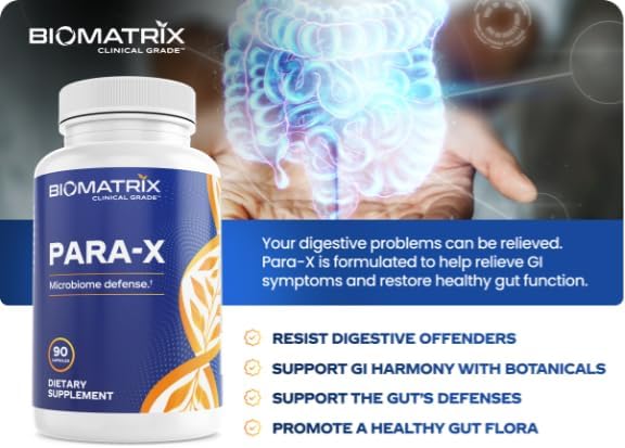 BioMatrix para-X Digestive Cleanse Supplement, Herbal Formula – Wormwood, Berberine, Black Walnut, Artemisinin, Olive Leaf, for Humans | 90 Veggie Caps