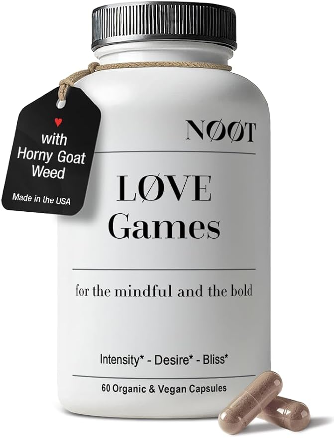 Love Games - Lab Tested Libido Booster for Women and Men Fast Acting, Natural Aphrodisiac with Tribulus Terrestris, Horny Goat Weed, Maca and Panax Ginseng 60 Capsules, 1 Month Supply