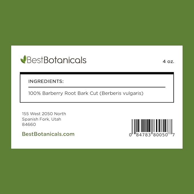 Best Botanicals Barberry Root Bark Cut 4 oz.