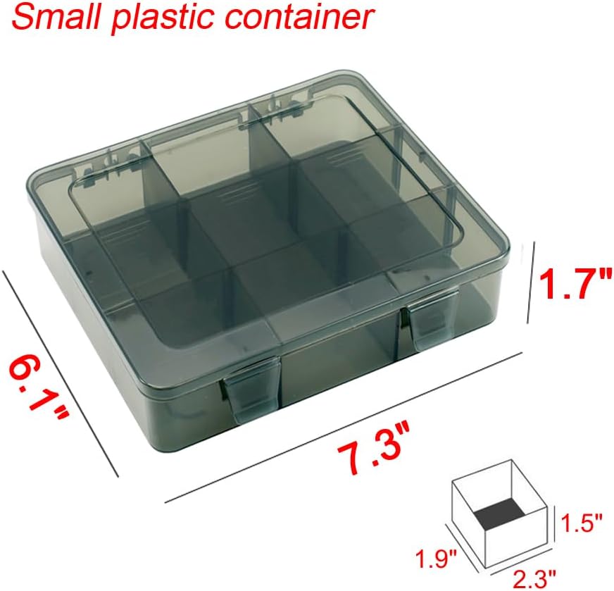 9 Grids Art Craft Supply Organizer Storage Containers, Compartment Storage Box with Removable Dividers for Jewelry, Beads, Buttons, Small Parts
