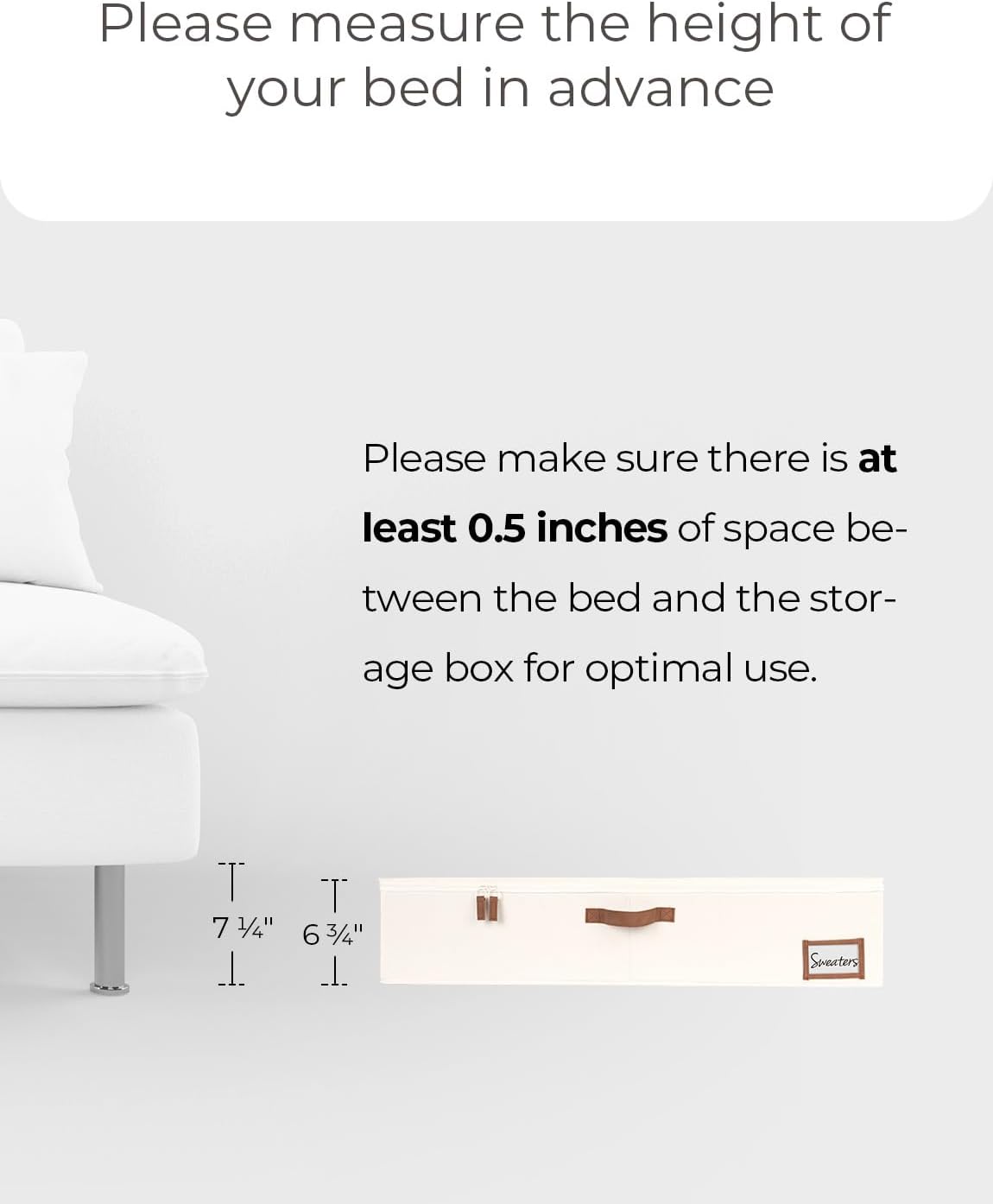 StorageWorks Underbed Storage Box, Under Bed Clothes Organizer With Sturdy Structure and Ultra Thick Fabric, 33" L x 31" W x 6 ¾ "H, 2 pack