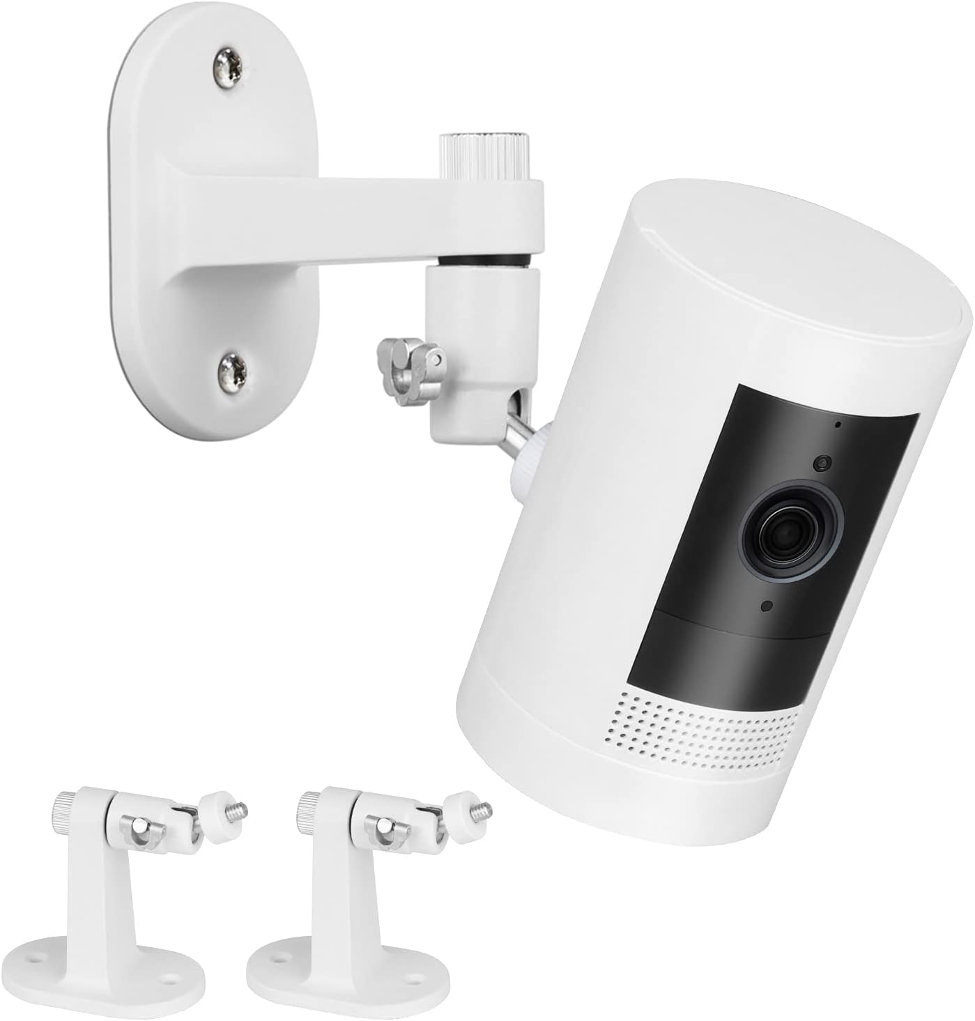 ALERTCAM 2Pack Adjustable Security Wall Mount Bracket for Stick Up Cam & Outdoor Cam Plus, Perfect View Angle for Your Surveillance Camera System - White