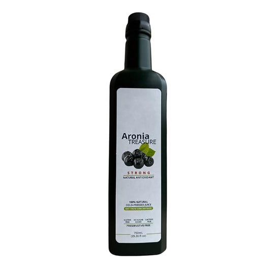 [Aronia Treasure] 100% Aronia Berry Juice: Rich in Antioxidants, Gluten-Free, Vegan, Not From Concentrate, made from Premium Aronia Berries