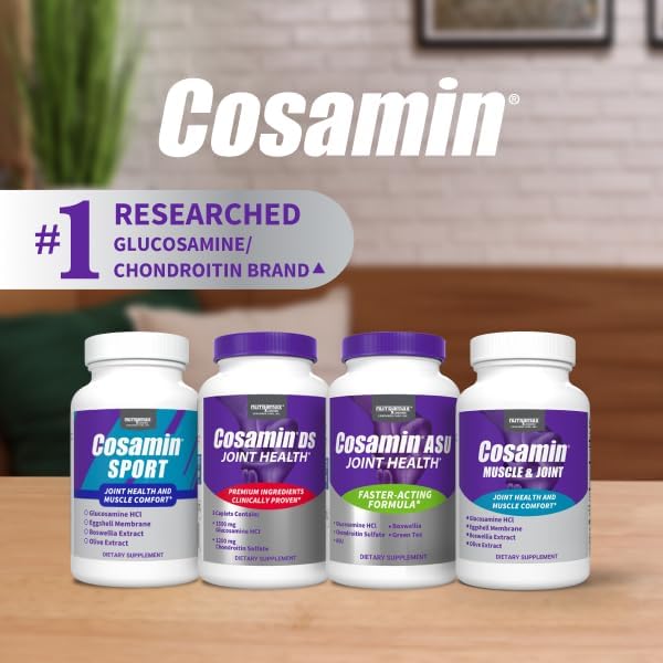 Nutramax Laboratories Cosamin® DS Joint Health Supplement with Glucosamine & Chondroitin for Men’s & Women's Joint Health, 150 Caplets